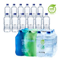 에브리데이 산수 1L x 24병 먹는물 산수음료 무라벨 생수 배달