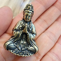 청동 불상 관세음보살 구리 부처님 미니어처 장식품, 단품