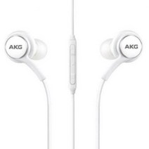 삼성전자 AKG 스타일 호환용 3.5파이 유선이어폰 갤럭시 S8 / S9 / S10 블랙 / 화이트 EO-IG955 병행 수입, 화이트+화이트, AKG 3.5