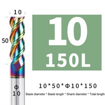 엔드밀 알루미늄 밀링 커터 아크릴 목재 구리 플라스틱 절단 도구 CNC 머칭 HRC55 3F, [03] 10pcs, [14] 9X30XD10X75L