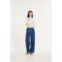 [랩] [LAP] AN3DP948 뒤 밴딩 핀턱 데님 팬츠 (P002596363)