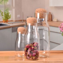 주방 인테리어 예쁜 밀폐 코르크 유리병 용기, 코르클래스 보틀형 소