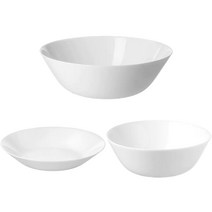 이케아 오프스타스 강화유리 화이트 면기 볼, 오프타스트23cm