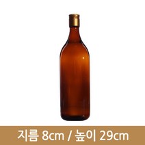유리병 효소900ml(사각갈색)30파이 (K)-, 골드, 1개