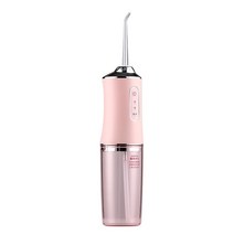 구강세정기 치아세정기 물칫솔 구강 irrigator 워터 제트 치아 미백 청소기 물 flosser 휴대용 irrigator for teeth water thread for, 분홍