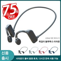 SICO 초고음질 무선 방수 골전도 블루투스 이어폰 헤드셋, 블루
