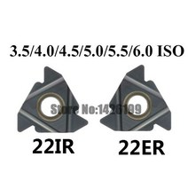 ISO 인덱서 블 텅스텐 카바이드 스레딩 선반 인서트 22ER 22IR 22NR AG60 AG55 3.5/4.0/4.5/5.0/5.5/6.0 내부 메트릭 10 개입, [16] 22IR AG55