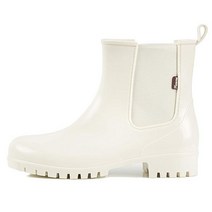 레인부츠 명품레인부츠 워터밤준비물 여성용 짧은 장화 및 방수 정원 신발 편안한 안창이 있는 미끄럼 방지 흰색 첼시 장화 세련된 가벼운 발목 비 신발 야외 작업 126285