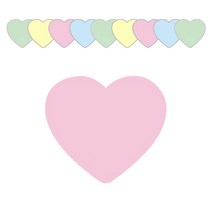 요랜드 모양 점착메모지 하트 사과 꽃 별 혼합색상, 10개