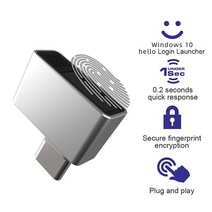카드리더기usb허브메모리샌디스크Windows 10 용 USB 지문 인식 장치 Hello PC 노트북 잠금 생체 스캐너 비, C형