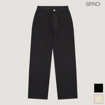 스파오 (QR) 도톰 코튼 와이드 팬츠(9부)_SPTC94VG94
