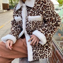 레오파드 호피 양털퍼자켓(2컬러)