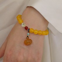 천연 황마노 팔찌 여호박 꼬치 가을겨울 봉봉지