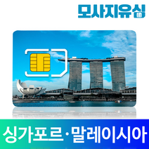 모사지 싱가포르유심 말레이시아유심 데이터 무제한 4G LTE 코타키나발루 유심칩 싱텔 막시스, 데이터 매일 1GB씩 (연장가능), 17일