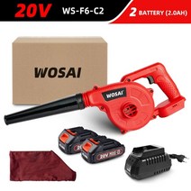 송풍기 WOSAI-20V 정원 무선 진공 청소 공기 먼지 제거 컴퓨터 수집기 손 작동 전동 공구, 프랑스, 20V WS-F6-C2, 1개