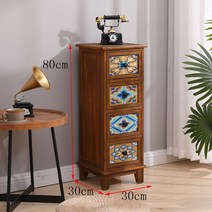 엔틱가구 서랍장 자개장 약장 고가구 나비장 원목 다용도 반닫이 빈티지 수납장, 복장을 갖추다, 브라운 4단