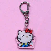 산리오 인형 피규어 굿즈 가챠 산리오스 애니메이션 헬로키티 아크릴 학생 가방 키 체인 선물, Hello Kitty14