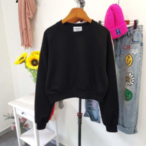 심플데일리 크롭 맨투맨