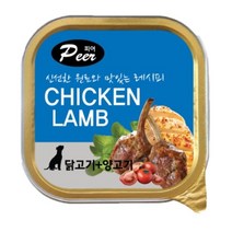 피어 애견용 사각 간식캔, 양고기 + 닭고기 혼합맛, 24개