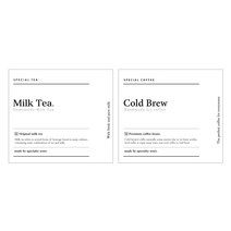 클래식 라벨 밀크티 더치커피 콜드브루 스티커, 클래식 콜드브루 (10장)