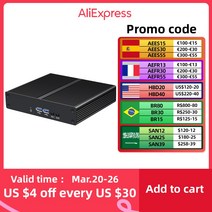BEBEPC-팬리스 미니 PC HTPC 인텔 셀러론 J4105 DDR4 M.2 NGFF 윈도우즈 10 프로 기가비트 LAN 2 DP 디스플레이 데스크탑 컴퓨터, [01] J4105 2DP 1LAN, [01] NO RAM SSD WIFI