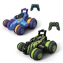 [천삼백케이] [토이비젼] 두로카리스마 터빈스톰 RC카 360도회전 타이어변환, 블루