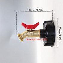 IBC 토트 어댑터 S60x6 누수 방지 황동 피팅 1000L 물 탱크 호스 정원 커넥터 밸브 맞춤 수도꼭지 교체, 01 as shows C