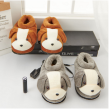 USB 충전 발열신발 온열신발 슬리퍼 실내화, 그레이, 29CM