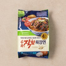 [풀무원] 수타 직화 짜장면 CT1 1320g(4인), 종이박스포장, 1320g