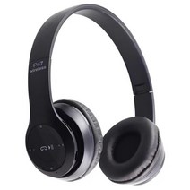 P47 이어폰 무선 헤드폰 IOS 용 안드로이드 모바일 Xiaomi Sumsamg 화웨이 지원 SD 카드 블루투스 이어폰|Bluetooth Earphones & Headphon, 1개, 단일, p47 black