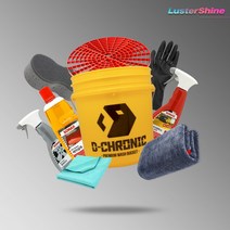소낙스 셀프 세차용품 9종 세트 손세차 초보 디테일링 청소 입문용, 버킷 옐로우