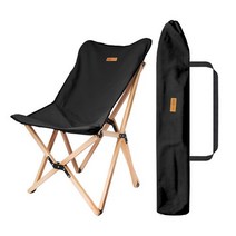 웨어캠프 캔버스 릴렉스 폴딩 우드체어 블랙 1개