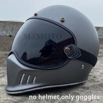 레트로 오토바이 고글 반 얼굴 헬멧 렌즈 안경 버블 바이저 SHOEI EX-ZERO Simpson RYMIC 등, 03 Black