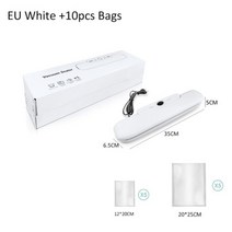 진공포장기 식품 진공 고기 씰러 실러 씰링 포장 기계 220v, 03.화이트 10pcs 가방