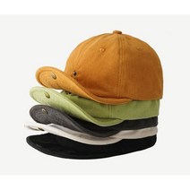 남녀공용 똑딱이 캠프캡 무지숏캡 캠핑모자 볼캡 5컬러