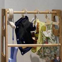 데코지엔 반려견 원목 수납 미니 옷걸이