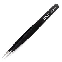고급 속눈썹 핀셋, 2개, BLACK(ESD-12)