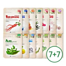 [7+7] 수분촉촉 텐셀시트 에스미라클 에센스 마스크팩 저자극 데일리팩 25g 14매