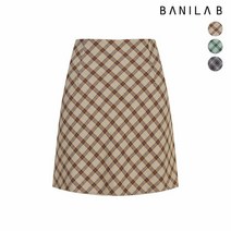 [바닐라비] 여성 톤온톤 사선 체크 미니 스커트