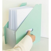 아코디언 파일 정리함 부동산 계약서 화일 상장 서류 보관 세금계산서철, 가로형모브그레이