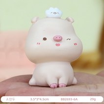 LIANGPIN 모던 심플 귀여운 돼지 인테리어장식소품 행운의상징 집들이 개업 선물 차량 인테리어 소품, 미니 장식품-만두 BB2693-6A