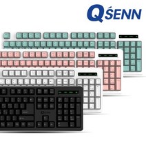 QSENN SEM-DT45 PLUS Wireless 무선키보드, 민트/키스킨포함