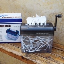 문서 세단기 파쇄기 분쇄기 재단기 a6 paper shredder for bills 영수증 카드 편지 티켓 easy 스트립 커터 핸드 커팅 머신 조용한, 검은 색