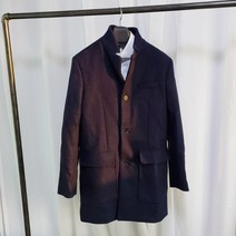 100 테이트 진한네이비 울(모직)코트 100사이즈 A1208