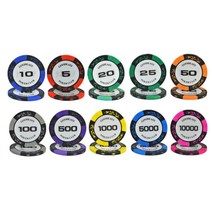 카지노칩세트 숫자칩 세븐 카드 포커 골프볼마크 마크, 캡 자석클립2매