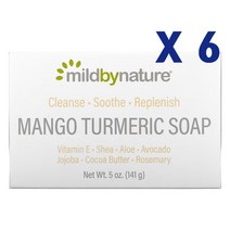 마일드바이내이쳐 비누 바 솝 망고 투메릭 터메릭 강황 비누141G x 6개, 141g