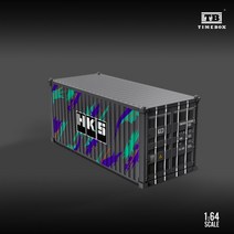 TimeBox 디자인 1:64 합금 컨테이너 20피트 컨테이너 운송 트럭, 컨테이너-HKS 버전