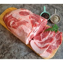 에어프라이어 통목살 1kg 요리 구이 칠레산 돼지목살 오븐구이 김치찜재료, 통두께(절단없음)