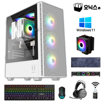 오닉스PC 게이밍 컴퓨터 i5 조립 PC 풀세트 데스크탑 세트 롤 로아 발로란트 배틀그라운드 스팀 게임, 게이밍7번-화이트, 4번-램16GB추가+SSD1TB변경