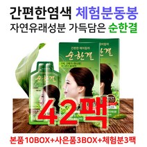 간편한헤어칼라순한결 대양라이프 새치염색 무료체험분 새치커버 버블염색 NO-암모니아 염모제, 13박스, 진한갈색